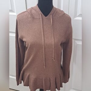 NWT S. Christina Cashmere Pullover Hoodie    Size L/XL